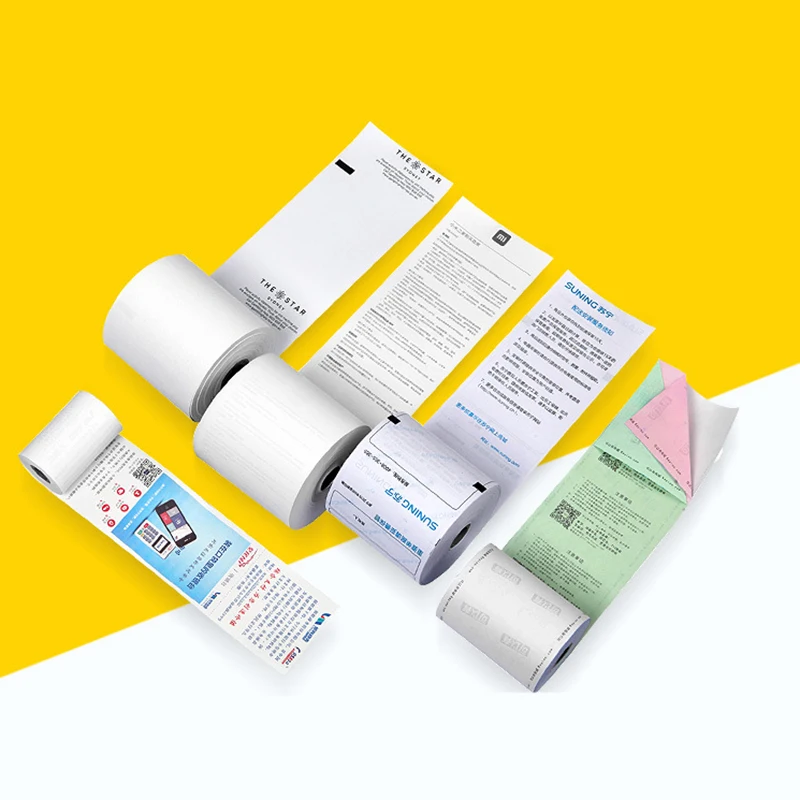 Good Service Wood Pulp Rolls Cash Register Thermal 57mm POS Jumbo POS Paper Roller 55g