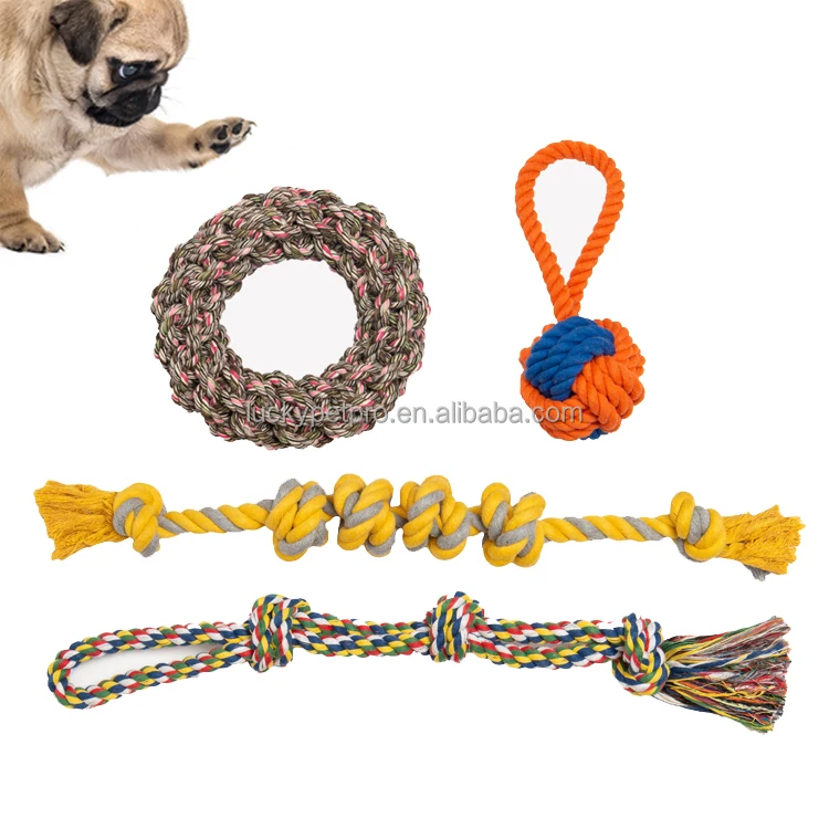pet rope toy/pet cotton rope dog toy 10pcs 8pcs 5pcs rope dog toy set