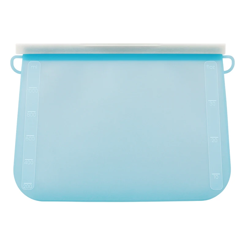 Leak Proof Fruit and Snack Storage Bags Travel Baby Food Vacuum Sealer Freezer Bags Ziplock Silicone Milk Food Storage Bag