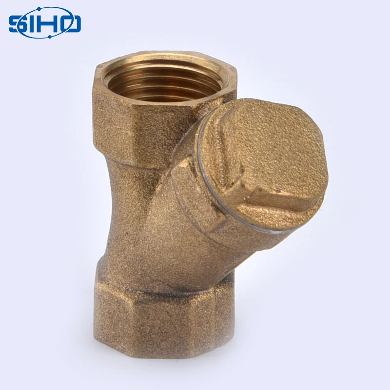 Yuhuan Y Tape Strainer Filter Valve Manufacturer Different Sizes Brass Thread Standard Water Normal Temperature Brass Color Ball