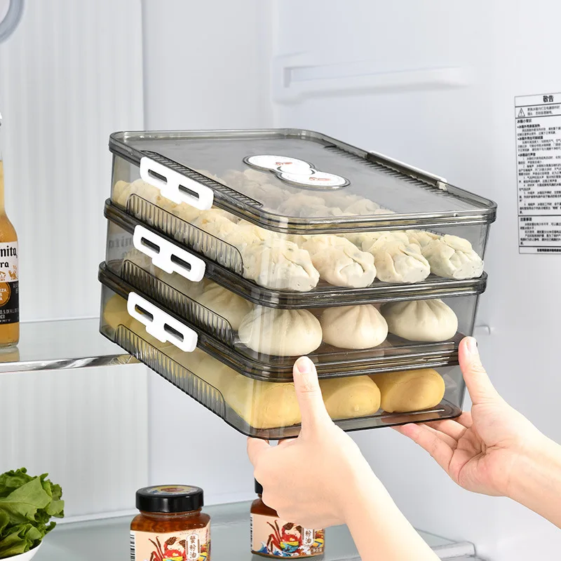 Kitchen Dumpling Box Food Grade Frozen Special Crisper Kitchen Refrigerator Dumplings Frozen Food Sealed Storage Box
