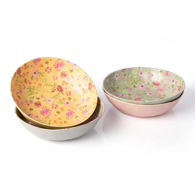 Custom Print Ramen Matt Bowl Set Melamine With Full Color Interior And Exterior Decal For Dinner Or Salad