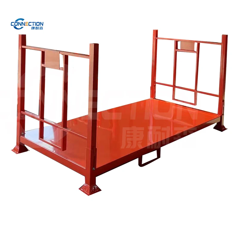 Collapsible steel sheet base stillage metal stackable rack