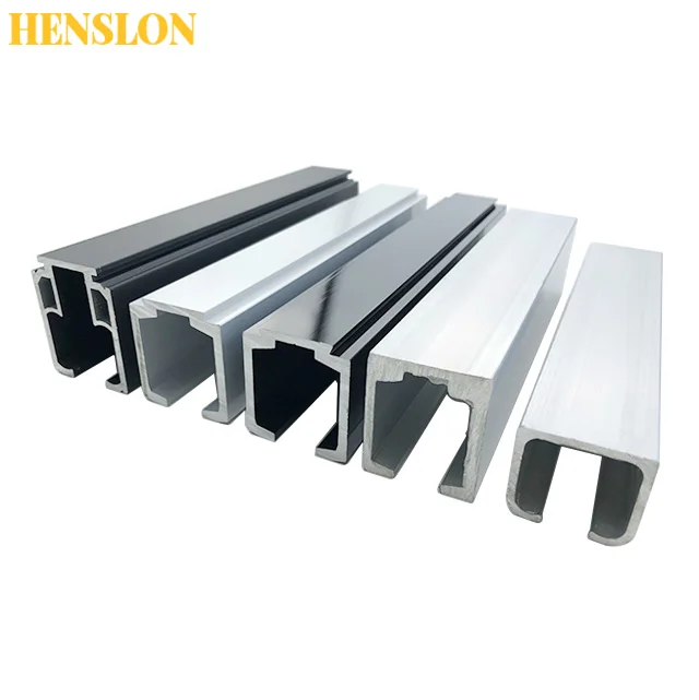 A lot of shower room aluminum sliding door track channel rail for wheels