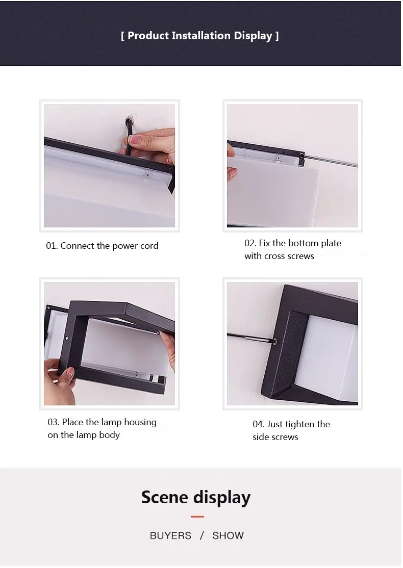 Aluminum Waterproof Garden LED Outside External Sconce Exterior Wall Light Outdoor Wall Lamp Outdoor Wall Light for Home Outdoor