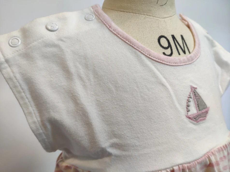 Blara Organic Certified Summer 5 years Little Girls Striped Sleeveless Dress School Birthday Party Knee length Dress