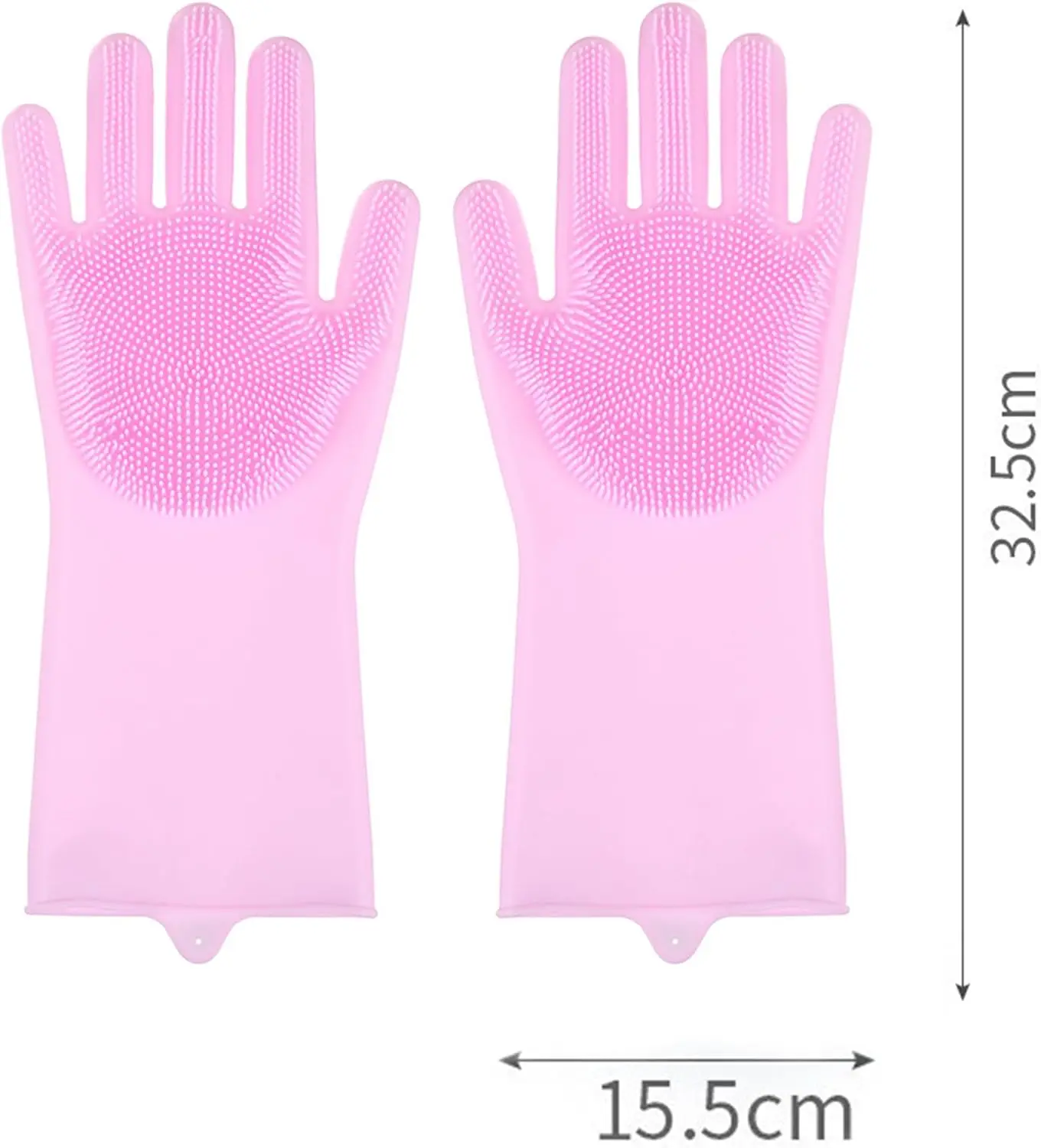 100% Food Grade Silicone Gloves With Wash Scrubber Multi-purpose Kitchen Cleaning Gloves