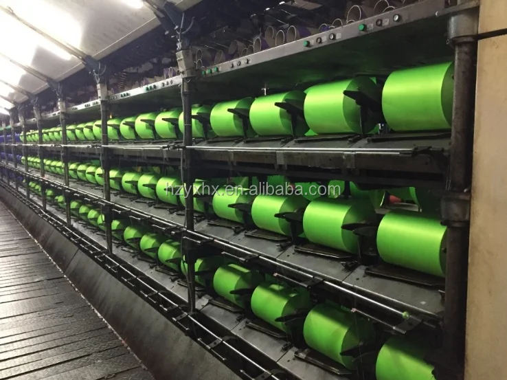 POY/DTY 150D/48F SD polyester yarn fluorescent/shiny red/green