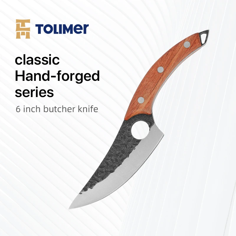 Butcher Knife Hand Forged Boning Viking Knife  High Carbon Steel Fillet Chef Knife Meat Cleaver for Kitchen