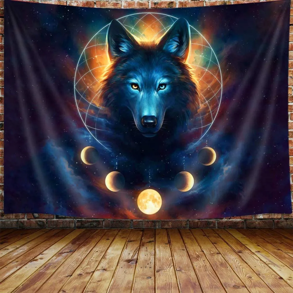 Siberian Wolf ~ Cross-border Amazon Nordic Song of Ice and Fire Wolf totem wall decoration tapestry hanging cloth