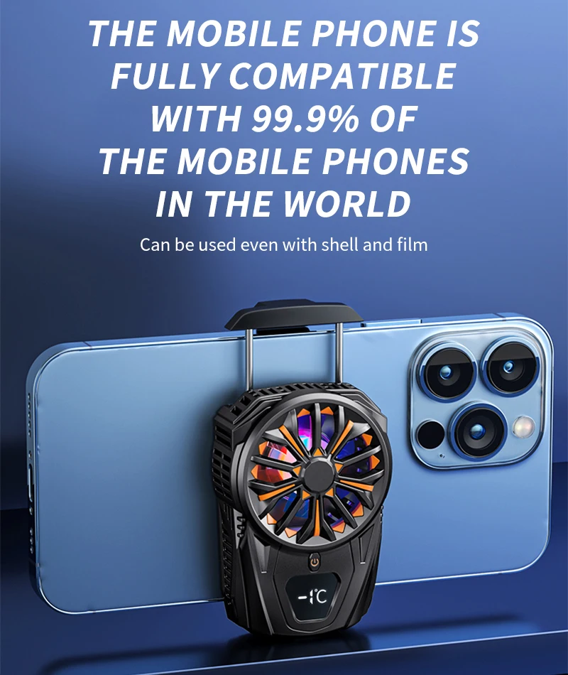 Portable1300mah Mobile Phone Radiator Phone Cooling Fan Case  Cooler Pad For cellphone PUGB