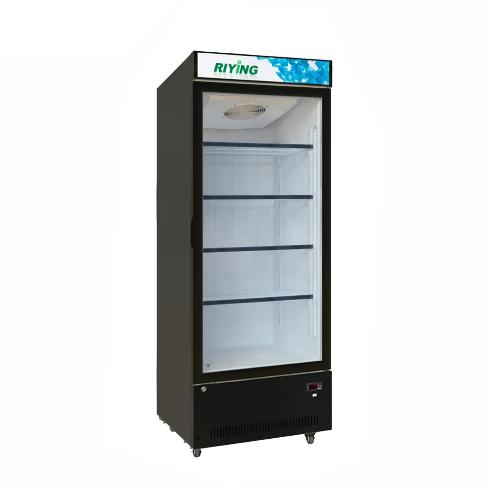OEM 420L Single Glass Door Display Commercial showcase Cooler Fridge Cold Drink Beverage Refrigerator Refrigeration Equipment