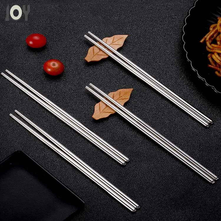 21cm Reusable Chopsticks Stainless Steel Metal , Japanese Chinese Korean Chopstick Dishwasher Safe Chop Sticks