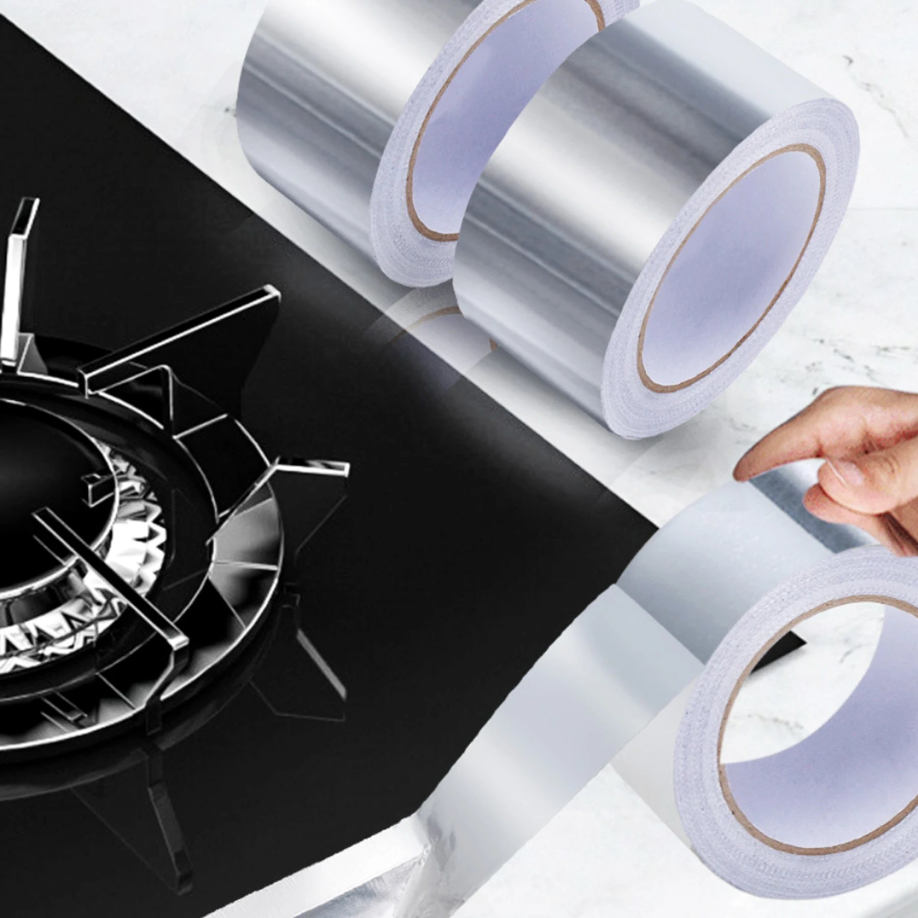 Pure Aluminum Duct Tape Hot Melt  2inch*55Yards  50mm*50m  for Sealing Repairs and Patching HVAC Air Duct System