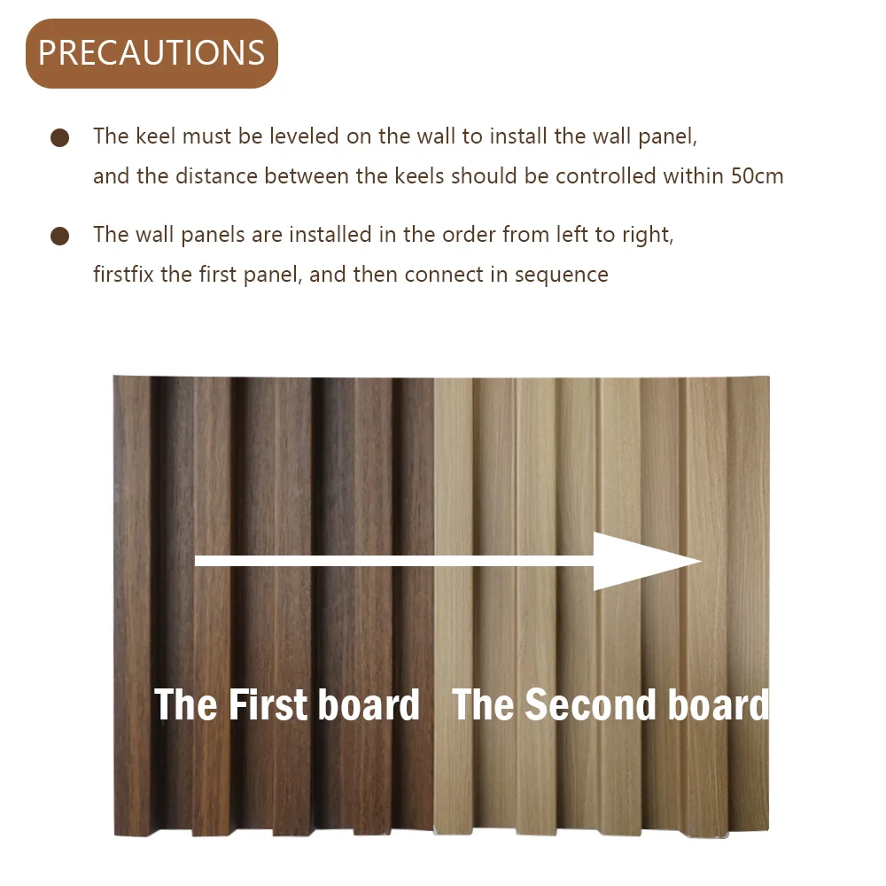 KASARO Wpc Exterior Wall Cladding Decor Wall Panel Outdoor Composite Great Wall Panel