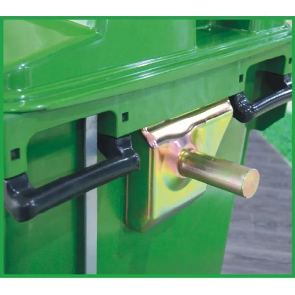 660Liter Plastic Recycle Mobile Garbage Bin With Flat Lid