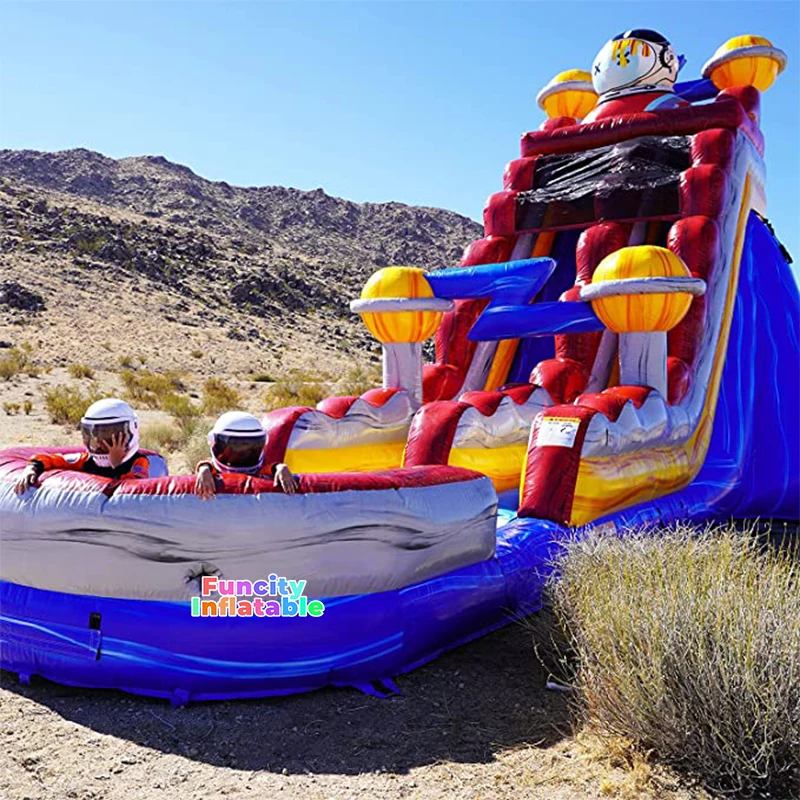 Cheap small hot selling inflatable tropical coconut tree inflatable water slide for kids adults