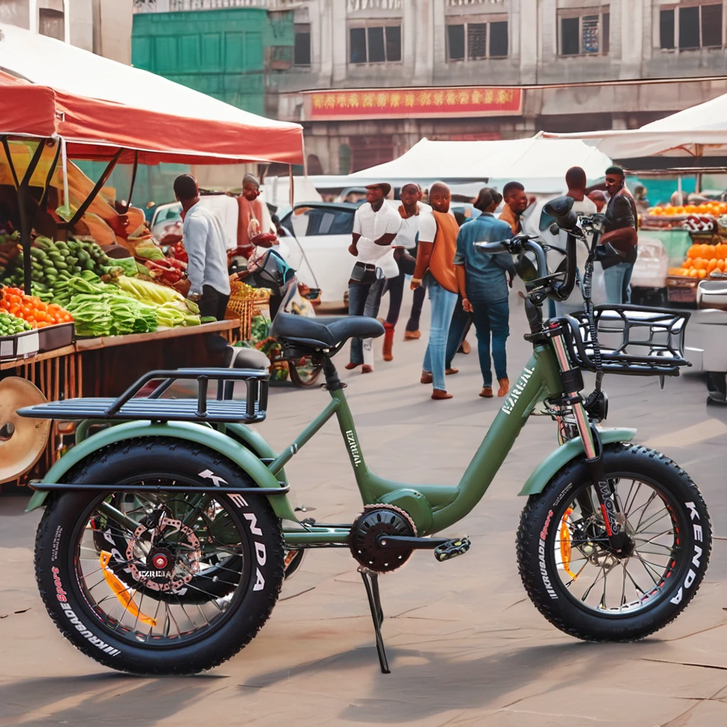 M600 500W BAFANG Mid ETRIKE 3 48V Electric Cargo Bike for Adults Open Body Type Three-Wheel Electric Tricycle