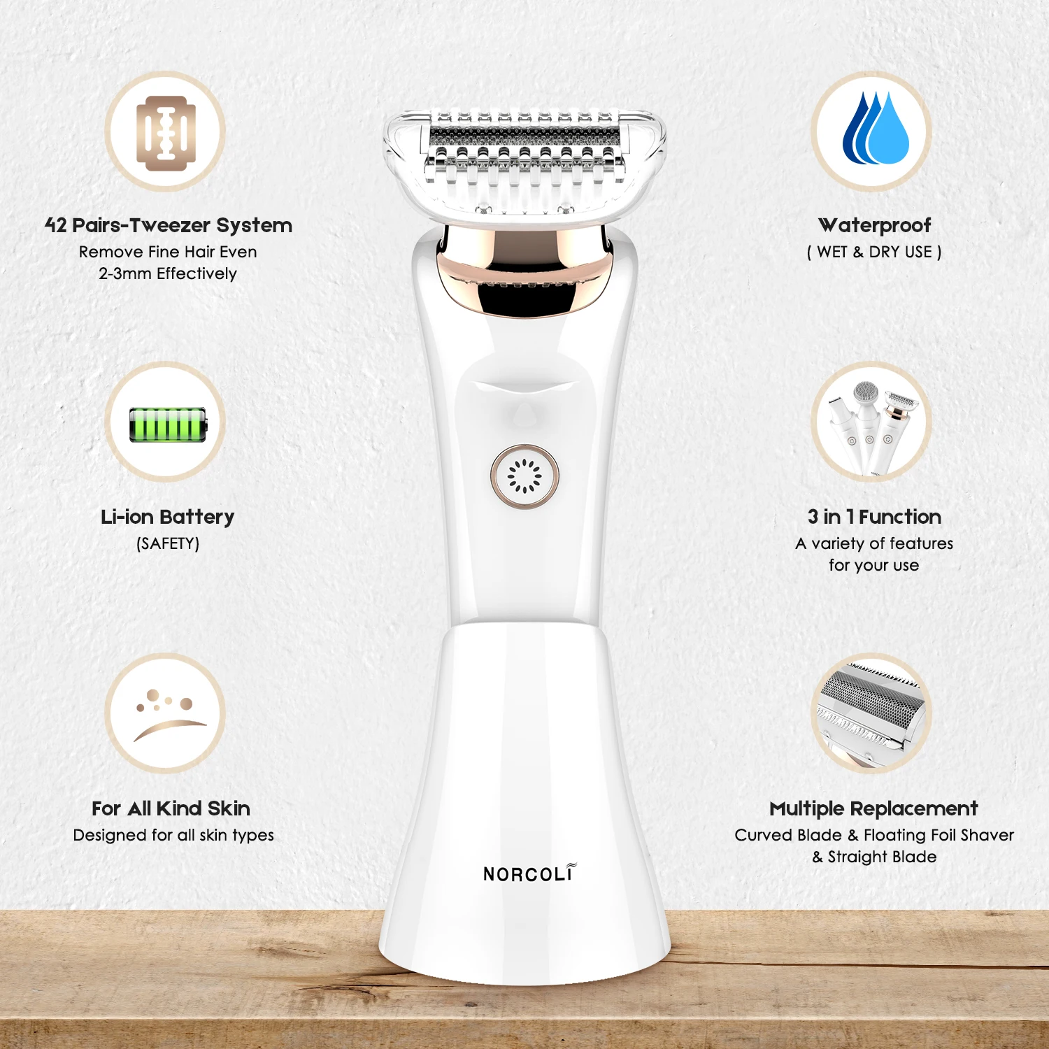 Portable Handheld Women Underarm Body Shaving Hair Removal Instrument Lady Shaver