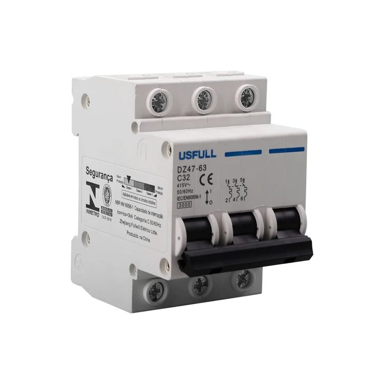 
USFULL DZ47-63 mcb with inmetro certificate C45 3KA 4.5KA 6KA 