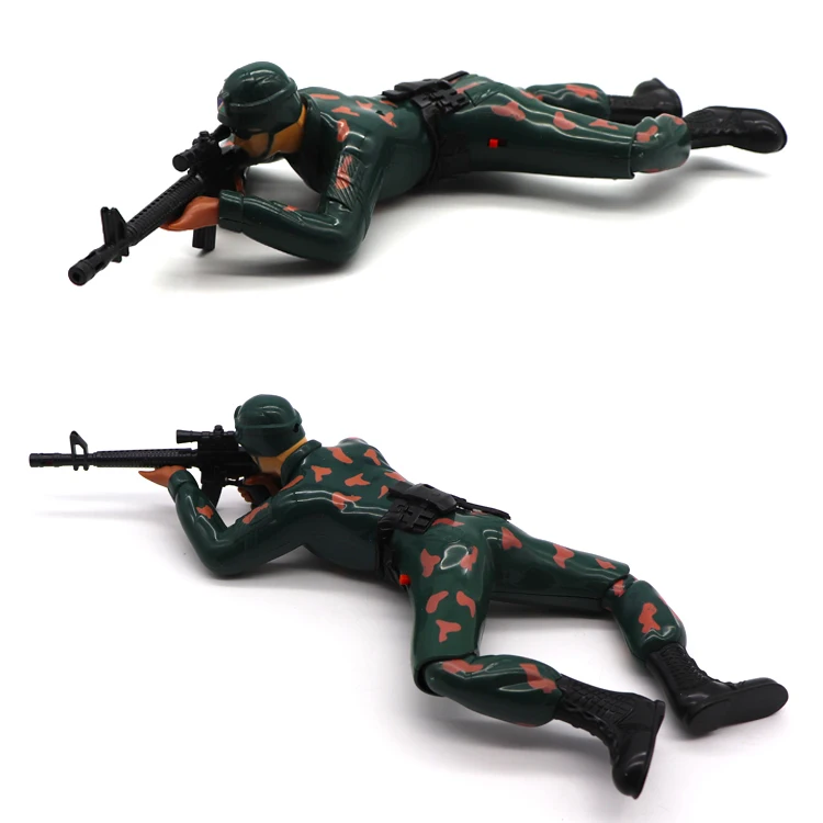 Военная игрушка окрашенный солдат мигающий ползучий электрическая пластиковая новая электронная унисекс подарок ABS