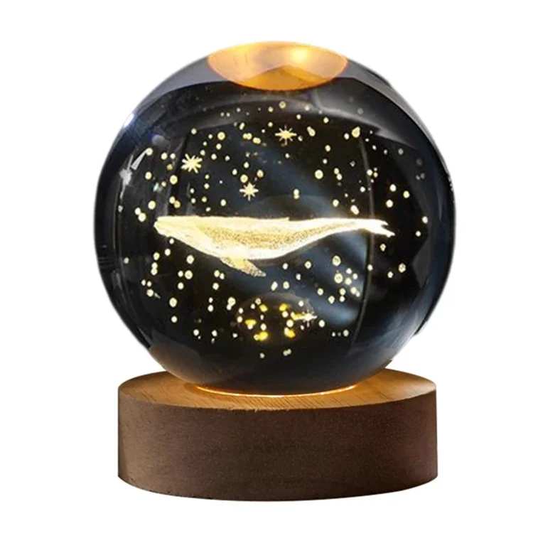 3d Moon Nebula Saturn Laser Engraved Crystal Crafts Ball Usb Table Lamp for Christmas Kid Gift Bedside Desk Decor Night Light