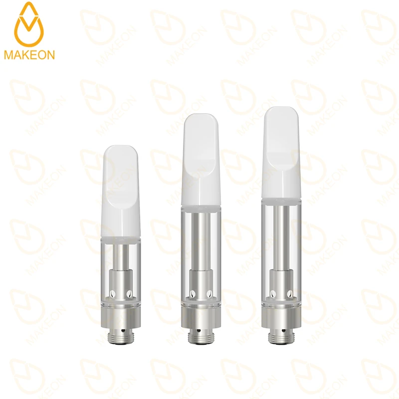 
Makeon atomizer ceramic flat tip custom Logo Packaging Oil vape 510 Thread leakproof 