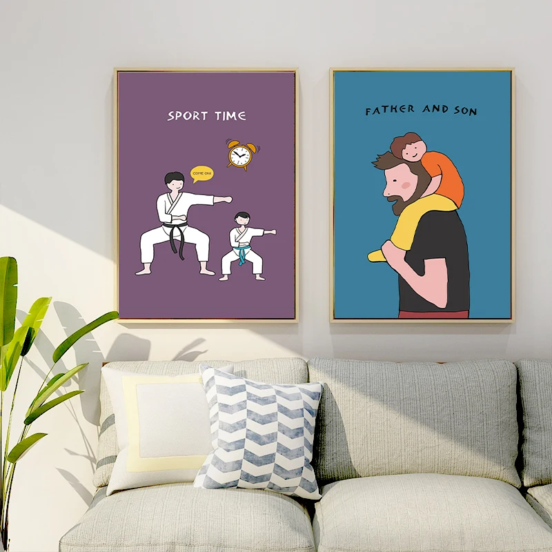 modern Cartoon Children room wall art home decoration  painting on canvas for kid room