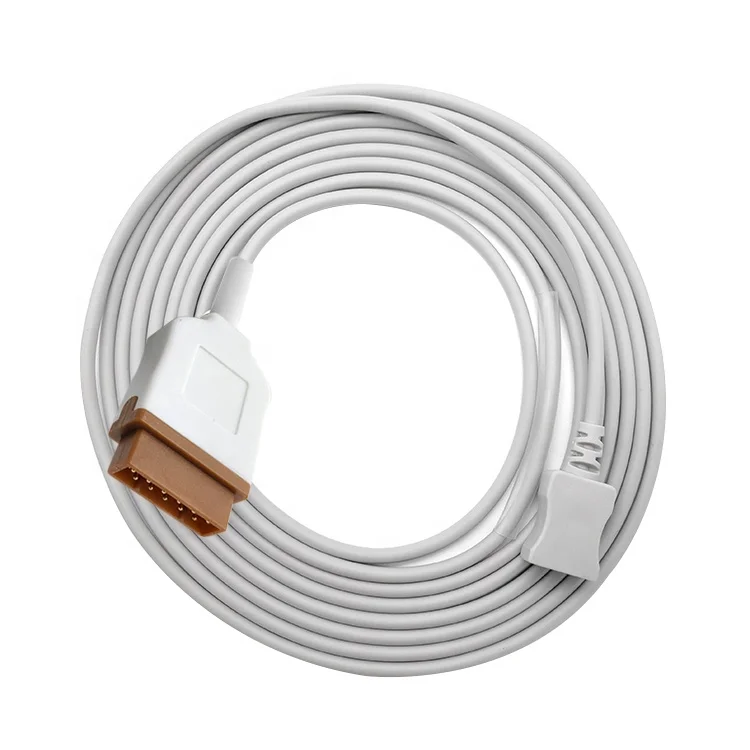 Medical Reusable temperature Extension cable Compatible with GE 11pin