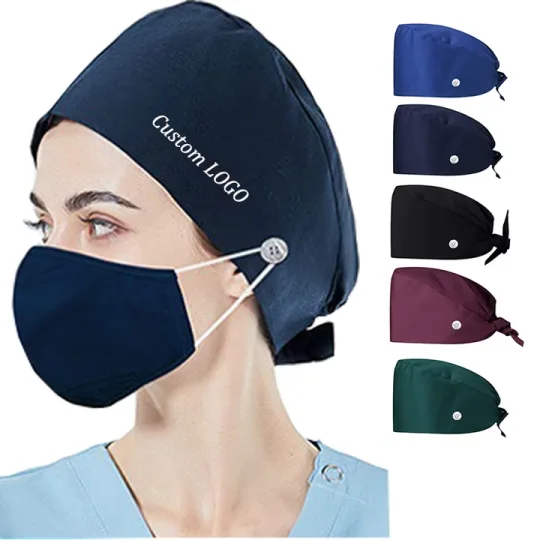 Nursing Working Surgical Scrub Cotton Medical Nurse Operating Room Caps