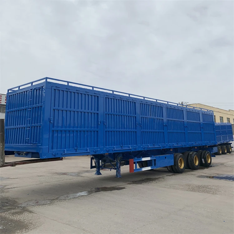 Made In China Stake Semi Trailer Logistics Transportation Flatbed Semi Trailer