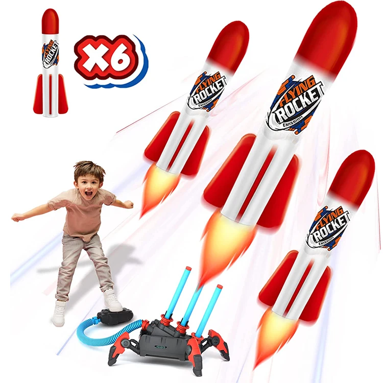 cross-bor sells like hot cakes Foam Rocket Launcher for Kids Stomp Rocket Launcher with Foot Launch Pad Outdoor Toy Sports Games