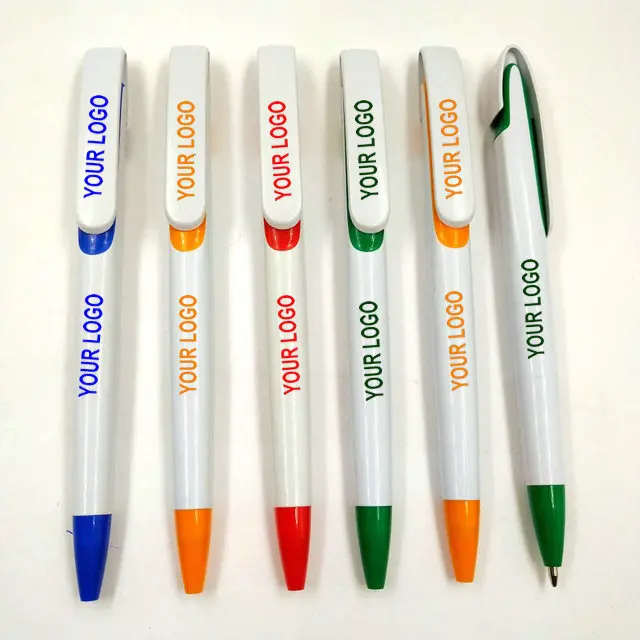 Personalized promotional plastic ball point pen cheap logo pen ballpoint printed pen with custom logo