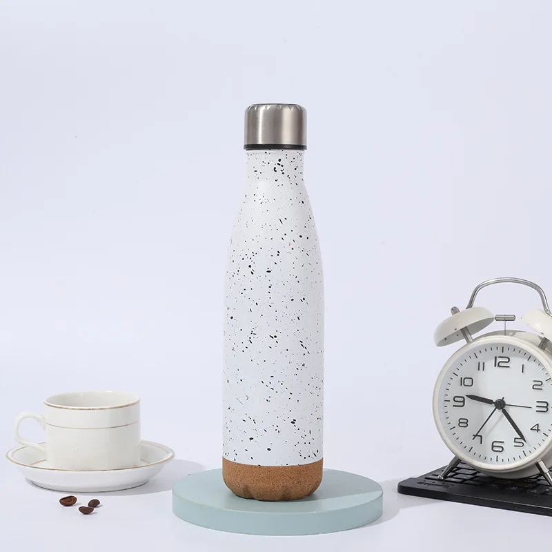 New Arrival Double Wall Flasks Cola Shape Stainless Steel Vacuum Flask With Cork Base