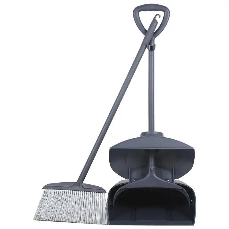 Aluminium long handle plastic broom and dustpan with cover