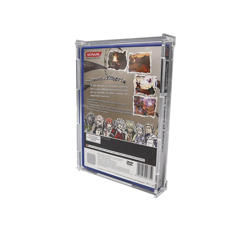 Acrylic Box Case UV Protection for PlayStation 2 Games Original Packaging PS2 Video Game