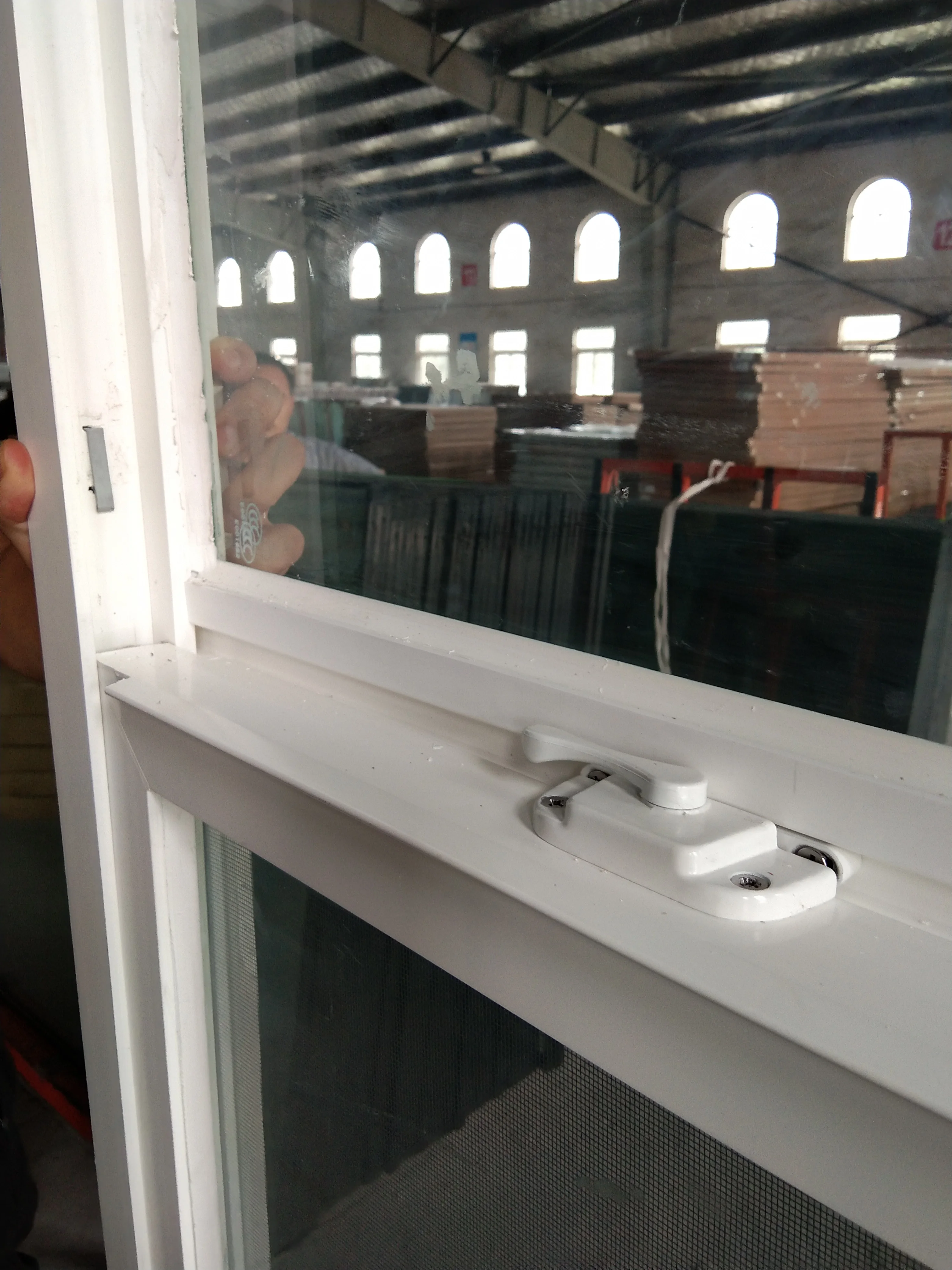 KDSbuilding French style vinyl profile frame single vertical sliding windows Pvc Single hung windows modern design