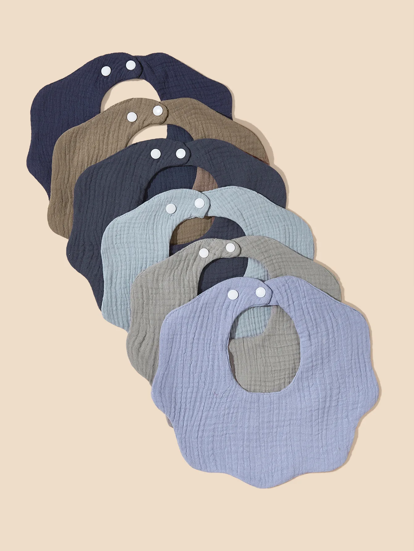 Muslin Baby Teething Bibs Lap-shoulder Cloths Bibs Baby Bandana Drool Bibs