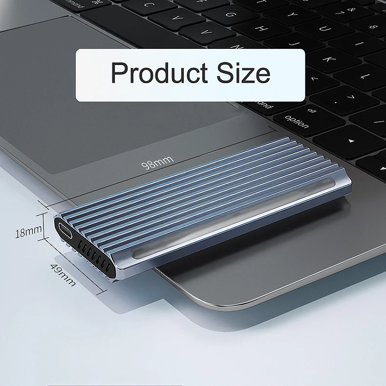 Не требует применения инструментов USB3.1 Тип C двойной протокол NVME PCIE SATA NGFF SSD HDD корпус 10 Гбит/с RTL9210B