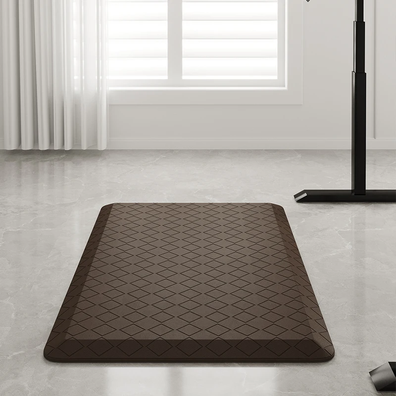 High quality soft comfortable 1.2 cm non slip PU material Rectangle anti fatigue work mat anti fatigue kitchen floor mat