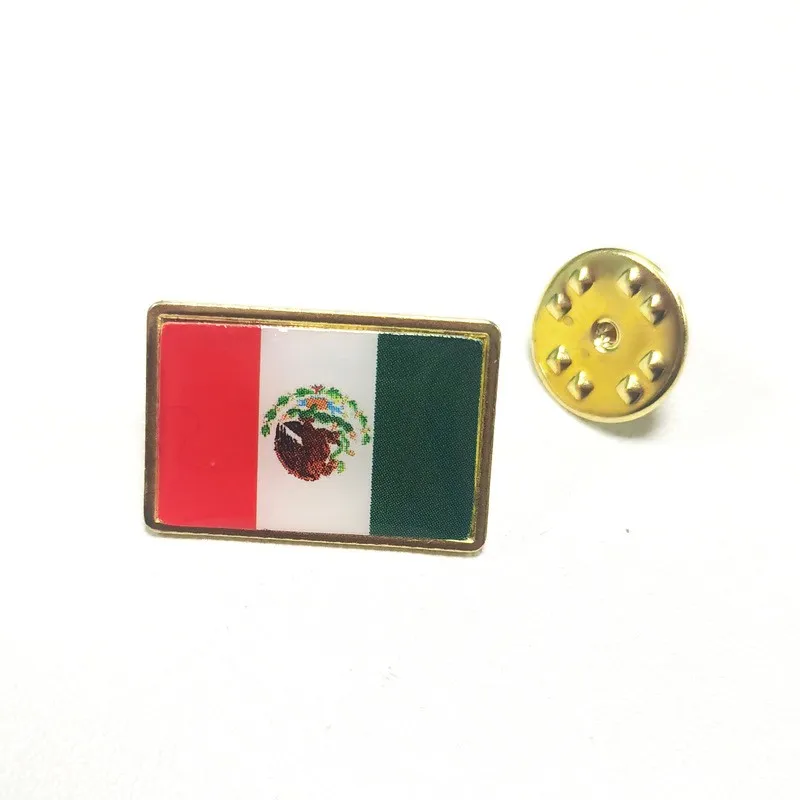 Mexican flag brooch pin badges various countries cloths emblem zinc alloy jewelry brooch metal butterfly pin clutch flag pin
