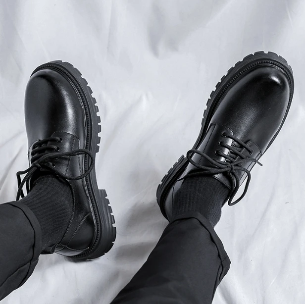 UP-5070r Classic Round Toe Thick Sole Men Shoes Elegant Official Leather Business Shoes for Man