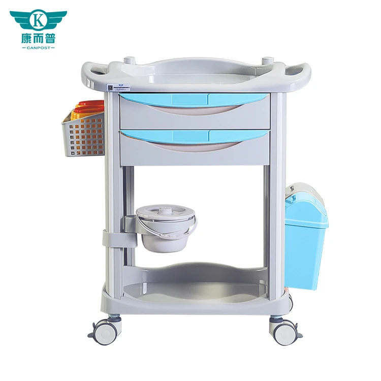 ABS Plastic Anesthesia Medicine Medical Cart Emergency Treatment Drug Trolley Hospital Furniture