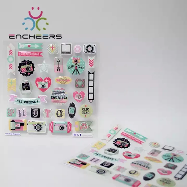 Fashion Cartoon Epoxy Rein Sticker For Promotion