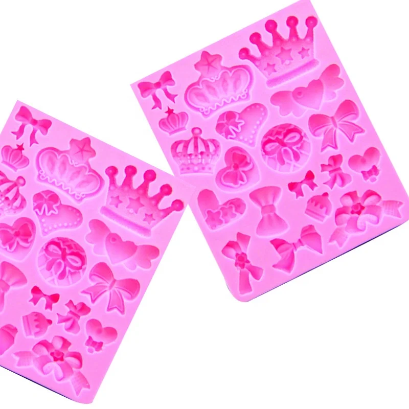BPA Free Silicone Mold Food Grade Chocolate Mold  Handmade DIY Loaf Soap Mould Crown Bow Heart Flower Shapes Cake Mold