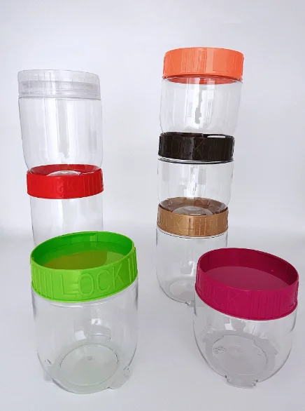 Popular 240ml 340ml 420ml 4oz 8oz Clear wide mouth plastic jars pet food Container Food Jars with custom plastic lids