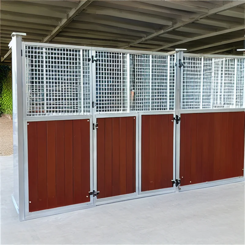 Innovative Indoor/Outdoor Horse Stall door Designs Bamboo Wood and Galvanized Steel Panels horse stable doors