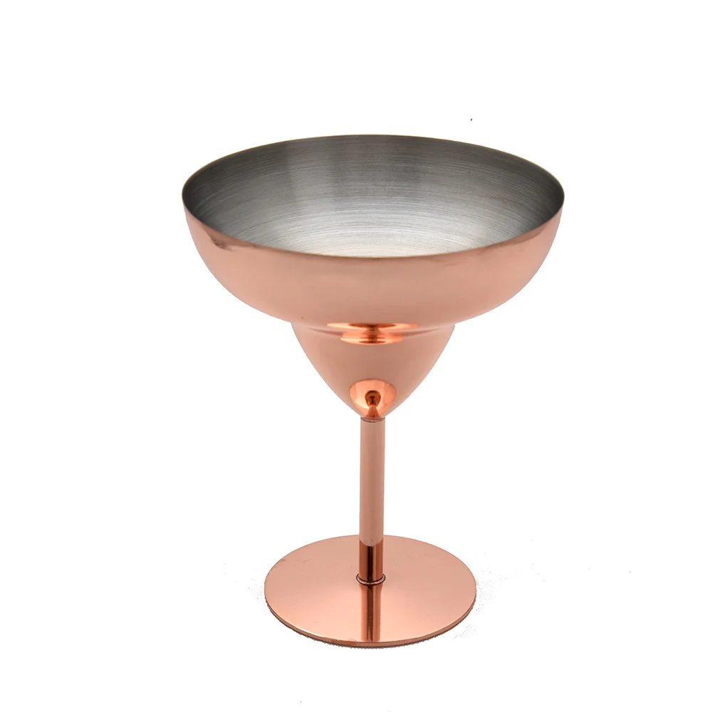 
300ML stainless steel 304 copper rose gold cocktail goblet margarita glass 