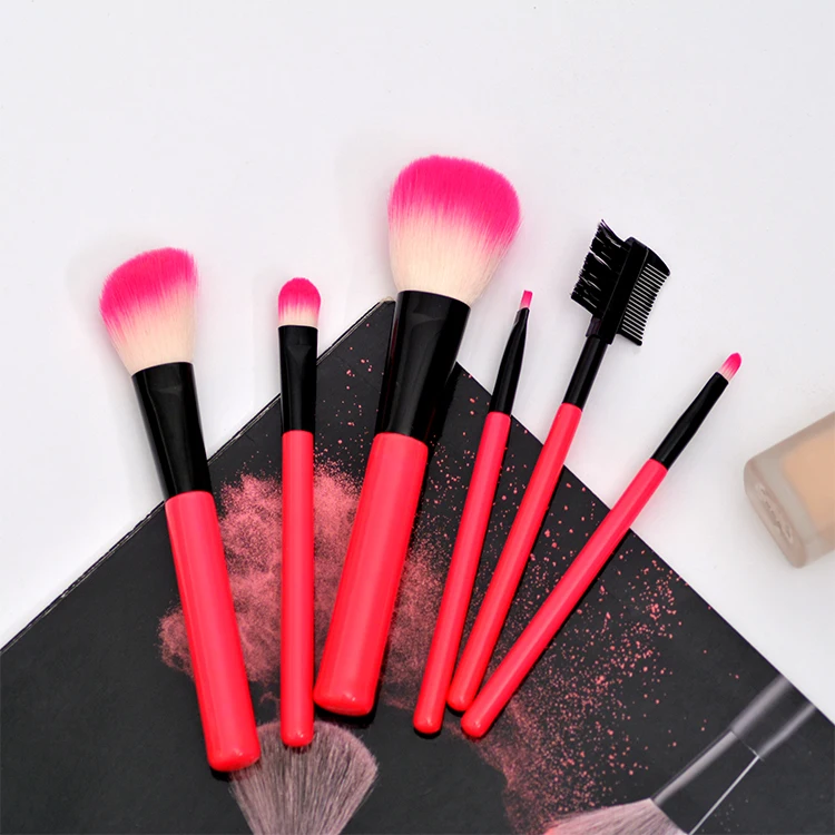 Beautiful Bag 5pcs Friendly Personalised Wholesale Professional Kabuki Makeup Brush Set