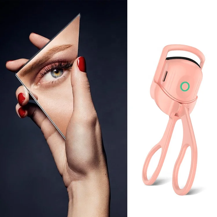 Rechargeable mini eye lashes natural lifting tool girls cute makeup tools electric heated eyelash curler